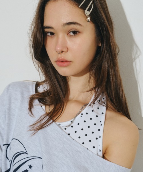 Midnight Move（ミッドナイトムーブ）の「A'GEM/9 × .kom 『MIDNIGHT MOVE/ミッドナイトムーブ』dot mtm/ドットスウェットシャツ（スウェット・レディース・オフホワイト/ネイビー・FREE）」の11枚目の写真