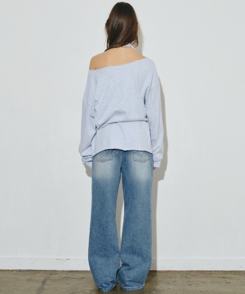 Midnight Move（ミッドナイトムーブ）の「A'GEM/9 × .kom 『MIDNIGHT MOVE/ミッドナイトムーブ』dot mtm/ドットスウェットシャツ（スウェット・レディース・オフホワイト/ネイビー・FREE）」の15枚目の写真
