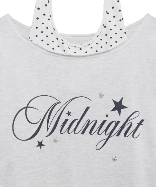 Midnight Move（ミッドナイトムーブ）の「A'GEM/9 × .kom 『MIDNIGHT MOVE/ミッドナイトムーブ』dot mtm/ドットスウェットシャツ（スウェット・レディース・オフホワイト/ネイビー・FREE）」の6枚目の写真