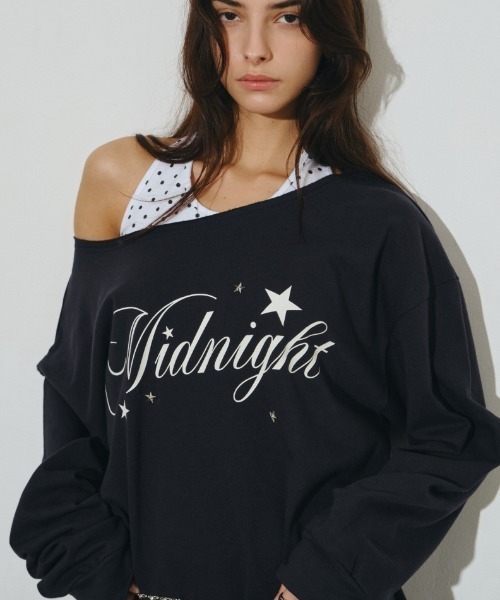 Midnight Move（ミッドナイトムーブ）の「A'GEM/9 × .kom 『MIDNIGHT MOVE/ミッドナイトムーブ』dot mtm/ドットスウェットシャツ（スウェット・レディース・オフホワイト/ネイビー・FREE）」の16枚目の写真