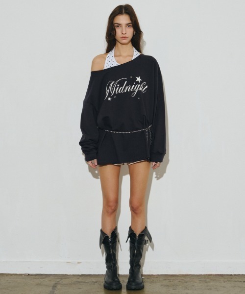 Midnight Move（ミッドナイトムーブ）の「A'GEM/9 × .kom 『MIDNIGHT MOVE/ミッドナイトムーブ』dot mtm/ドットスウェットシャツ（スウェット・レディース・オフホワイト/ネイビー・FREE）」の19枚目の写真