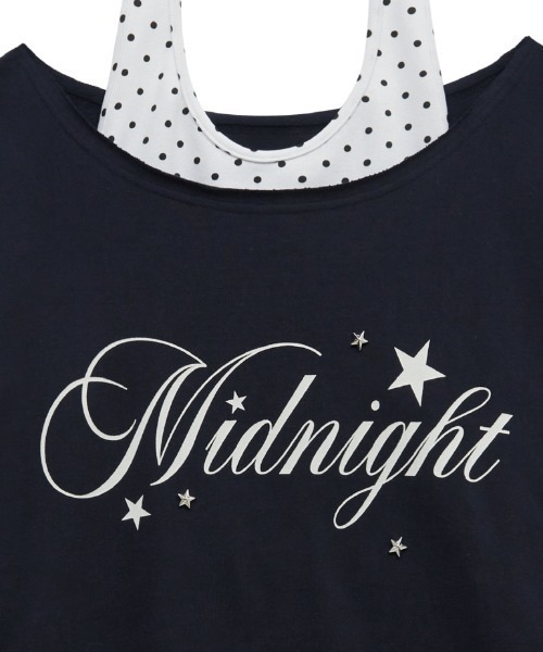 Midnight Move（ミッドナイトムーブ）の「A'GEM/9 × .kom 『MIDNIGHT MOVE/ミッドナイトムーブ』dot mtm/ドットスウェットシャツ（スウェット・レディース・オフホワイト/ネイビー・FREE）」の9枚目の写真