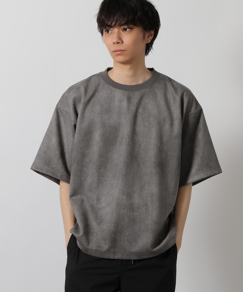 LAKOLE(ラコレ)の「ムラスエードT / 662013(Tシャツ/カットソー・メンズ・ライトグレー/グリーン/チャコール・LARGE/MEDIUM)」の3枚目の写真
