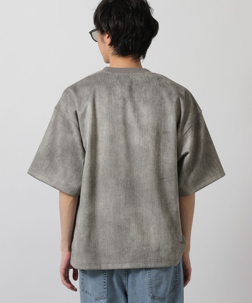 LAKOLE(ラコレ)の「ムラスエードT / 662013(Tシャツ/カットソー・メンズ・ライトグレー/グリーン/チャコール・LARGE/MEDIUM)」の5枚目の写真