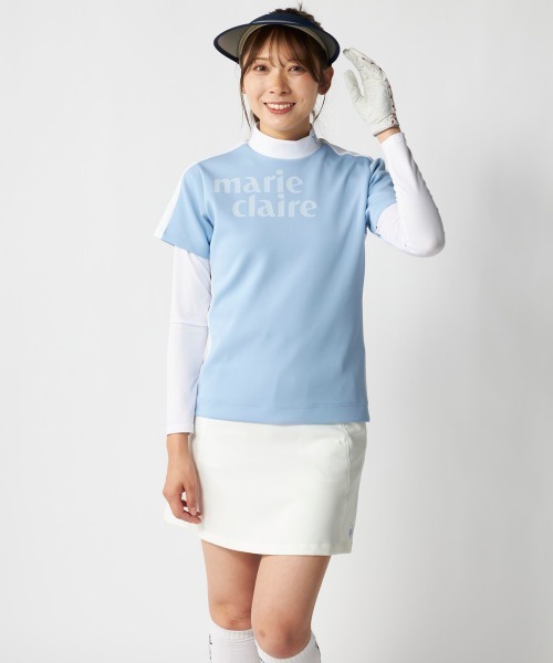 marie claire(マリ・クレール)の「【marie claire:マリ.クレール】レディース半袖シャツ+インナーセット 吸汗速乾 ゴルフ(シャツ/ブラウス・レディース・ホワイト/ブルー/ブラック・XX-LARGE/X-LARGE/LARGE/MEDIUM)」の7枚目の写真