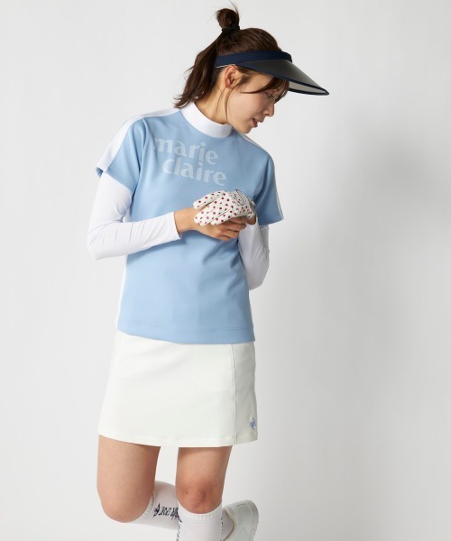 marie claire(マリ・クレール)の「【marie claire:マリ.クレール】レディース半袖シャツ+インナーセット 吸汗速乾 ゴルフ(シャツ/ブラウス・レディース・ホワイト/ブルー/ブラック・XX-LARGE/X-LARGE/LARGE/MEDIUM)」の9枚目の写真