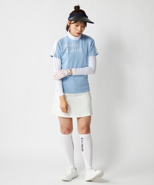 marie claire(マリ・クレール)の「【marie claire:マリ.クレール】レディース半袖シャツ+インナーセット 吸汗速乾 ゴルフ(シャツ/ブラウス・レディース・ホワイト/ブルー/ブラック・XX-LARGE/X-LARGE/LARGE/MEDIUM)」の10枚目の写真