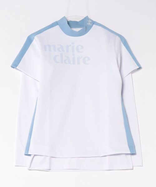 marie claire(マリ・クレール)の「【marie claire:マリ.クレール】レディース半袖シャツ+インナーセット 吸汗速乾 ゴルフ(シャツ/ブラウス・レディース・ホワイト/ブルー/ブラック・XX-LARGE/X-LARGE/LARGE/MEDIUM)」の12枚目の写真