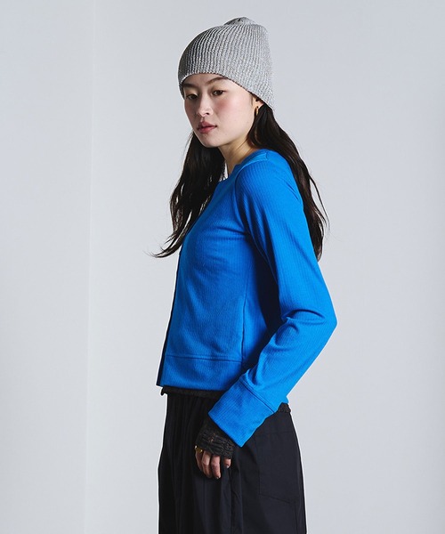 ROSE BUD（ローズバッド）の「FAKE LAYERED CARDIGAN（カーディガン/ボレロ・レディース・オフホワイト/ブラック/ブルー・ONE SIZE）」の20枚目の写真