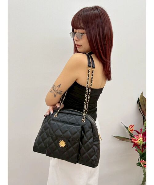 EVRIS(エヴリス)の「キルティングチェーンポケットBAG(ショルダーバッグ・レディース・ブラック/ホワイト・FREE)」の15枚目の写真