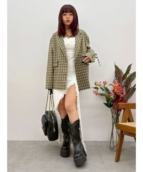 EVRIS(エヴリス)の「キルティングチェーンポケットBAG(ショルダーバッグ・レディース・ブラック/ホワイト・FREE)」の17枚目の写真