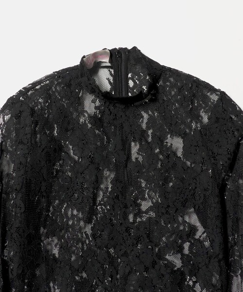 VIVIANO(ヴィヴィアーノ)の「<VIVIANO>レース カットソー(シャツ/ブラウス・レディース・オフホワイト/ブラック・M)」の4枚目の写真