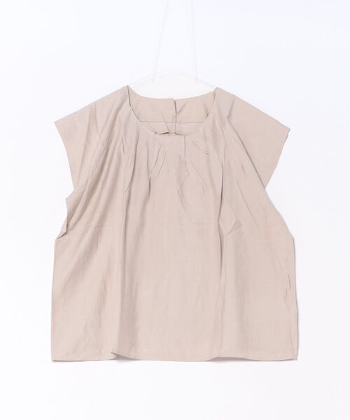 aimoha（アイモハ）の「フレンチスリーブ ドレープカットソー (SS)（Tシャツ/カットソー・レディース・ベージュ/ブラック・FREE）」の12枚目の写真