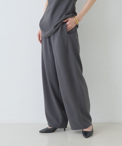 Rouge vif（ルージュヴィフ）の「【セットアップ対応】脇シームレスワイドカーブパンツ（その他パンツ・レディース・チャコールグレー/ブラック・36/38）」の6枚目の写真