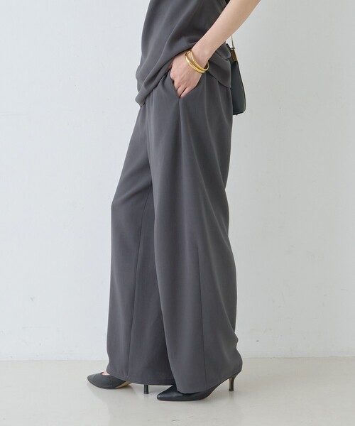 Rouge vif（ルージュヴィフ）の「【セットアップ対応】脇シームレスワイドカーブパンツ（その他パンツ・レディース・チャコールグレー/ブラック・36/38）」の7枚目の写真