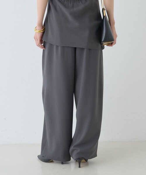 Rouge vif（ルージュヴィフ）の「【セットアップ対応】脇シームレスワイドカーブパンツ（その他パンツ・レディース・チャコールグレー/ブラック・36/38）」の9枚目の写真