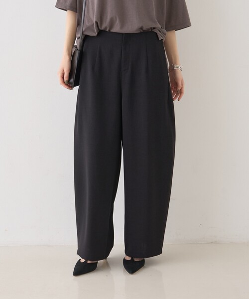 Rouge vif（ルージュヴィフ）の「【セットアップ対応】脇シームレスワイドカーブパンツ（その他パンツ・レディース・チャコールグレー/ブラック・36/38）」の10枚目の写真