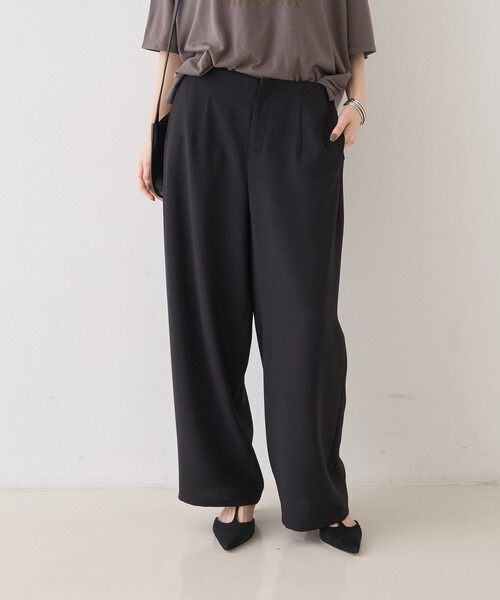 Rouge vif（ルージュヴィフ）の「【セットアップ対応】脇シームレスワイドカーブパンツ（その他パンツ・レディース・チャコールグレー/ブラック・36/38）」の12枚目の写真