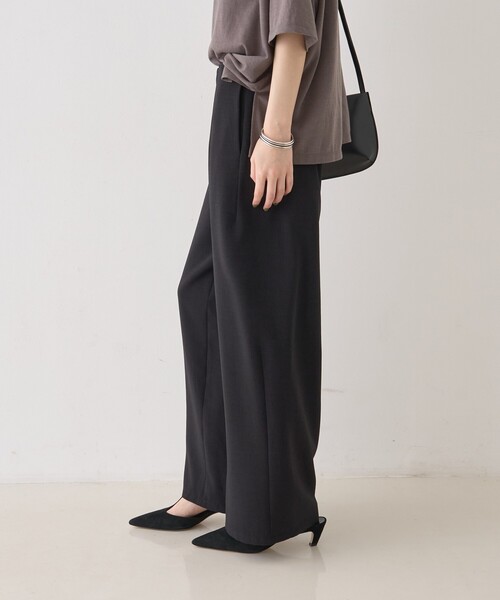 Rouge vif（ルージュヴィフ）の「【セットアップ対応】脇シームレスワイドカーブパンツ（その他パンツ・レディース・チャコールグレー/ブラック・36/38）」の13枚目の写真