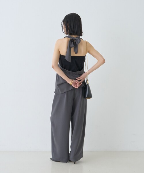 Rouge vif（ルージュヴィフ）の「【セットアップ対応】脇シームレスワイドカーブパンツ（その他パンツ・レディース・チャコールグレー/ブラック・36/38）」の20枚目の写真