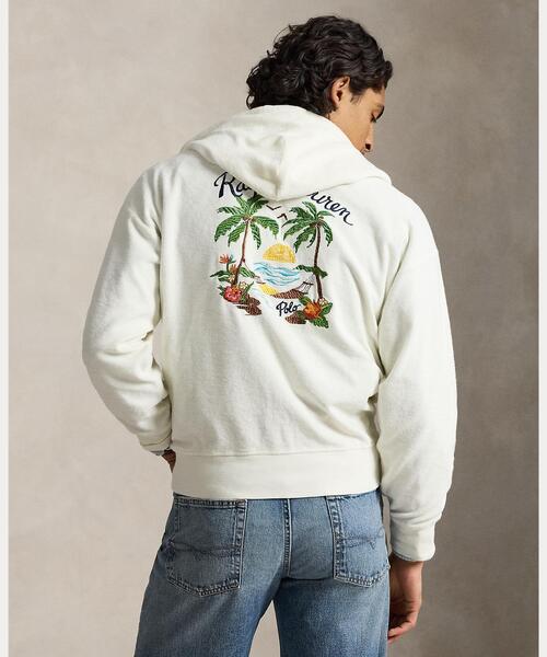 POLO RALPH LAUREN（ポロ ラルフ ローレン）の「リラックス フィット エンブロイダリー テリー フーディ（パーカー・メンズ・ホワイト・L/M/S）」の6枚目の写真