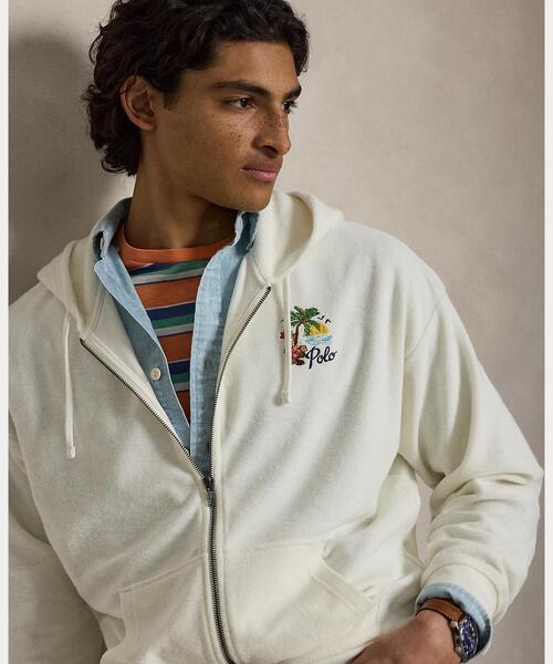 POLO RALPH LAUREN（ポロ ラルフ ローレン）の「リラックス フィット エンブロイダリー テリー フーディ（パーカー・メンズ・ホワイト・L/M/S）」の5枚目の写真