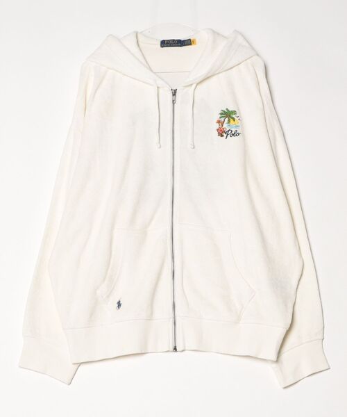 POLO RALPH LAUREN（ポロ ラルフ ローレン）の「リラックス フィット エンブロイダリー テリー フーディ（パーカー・メンズ・ホワイト・L/M/S）」の4枚目の写真