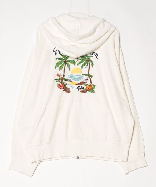 POLO RALPH LAUREN（ポロ ラルフ ローレン）の「リラックス フィット エンブロイダリー テリー フーディ（パーカー・メンズ・ホワイト・L/M/S）」の3枚目の写真