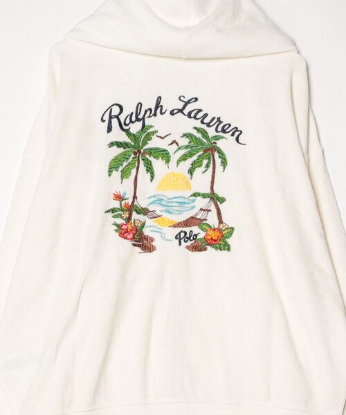 POLO RALPH LAUREN（ポロ ラルフ ローレン）の「リラックス フィット エンブロイダリー テリー フーディ（パーカー・メンズ・ホワイト・L/M/S）」の2枚目の写真