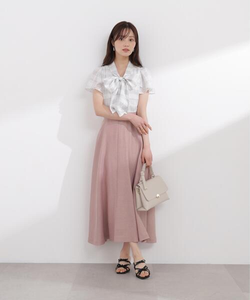 PROPORTION BODY DRESSING(プロポーションボディドレッシング)の「【加藤栞さん着用】メッシュサーキュラースカート / 1216120405(スカート・レディース・ホワイト/ピンク/グレー・MEDIUM/P/S/SMALL)」の3枚目の写真