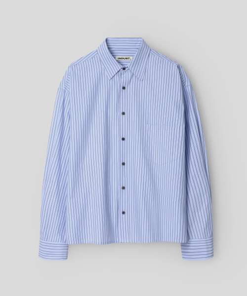 INDUST(インダスト)の「クロップローレンストライプシャツ_アイボリー(シャツ/ブラウス・レディース・アイボリー・1(S)/2(M)/3(L))」の2枚目の写真