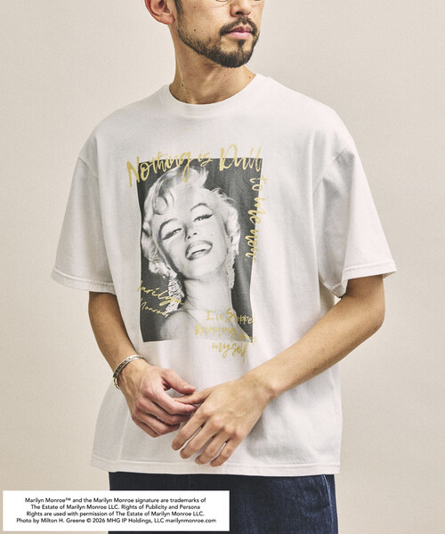 FREAK'S STORE（フリークスストア）の「マリリンモンロー アート フォト Tシャツ（Tシャツ/カットソー・メンズ・ブラック/ホワイト・MEDIUM/LARGE/SMALL）」の15枚目の写真