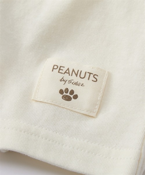 PEANUTS(ピーナッツ)の「【スヌーピー】半袖カバーオール <綿100%>(ロンパース・キッズ・ホワイト×ブラウン/ホワイト×レッド・60-70㎝/50-60㎝)」の11枚目の写真