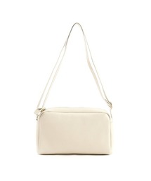 cooco シュリンクレザー横型BOXショルダーバッグ