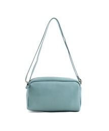 cooco シュリンクレザー横型BOXショルダーバッグ