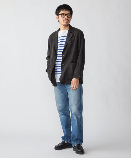 SHIPS(シップス)の「SHIPS: 〈洗濯機可能〉リネン ウォッシュド ジャケット(テーラードジャケット・メンズ・カーキ/ブラック・X-LARGE/LARGE/MEDIUM)」の3枚目の写真