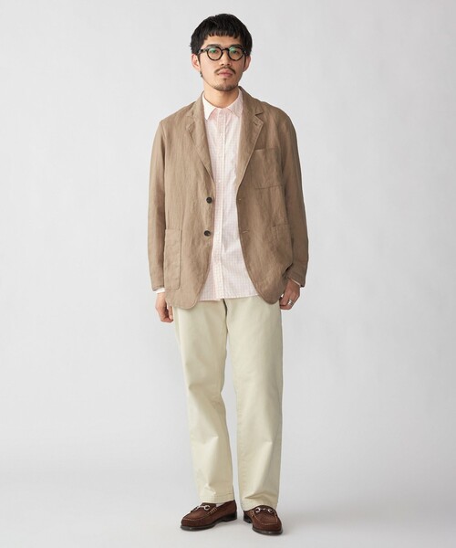 SHIPS(シップス)の「SHIPS: 〈洗濯機可能〉リネン ウォッシュド ジャケット(テーラードジャケット・メンズ・カーキ/ブラック・X-LARGE/LARGE/MEDIUM)」の4枚目の写真