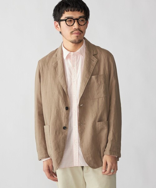 SHIPS(シップス)の「SHIPS: 〈洗濯機可能〉リネン ウォッシュド ジャケット(テーラードジャケット・メンズ・カーキ/ブラック・X-LARGE/LARGE/MEDIUM)」の8枚目の写真