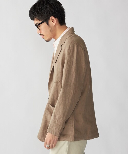 SHIPS(シップス)の「SHIPS: 〈洗濯機可能〉リネン ウォッシュド ジャケット(テーラードジャケット・メンズ・カーキ/ブラック・X-LARGE/LARGE/MEDIUM)」の9枚目の写真