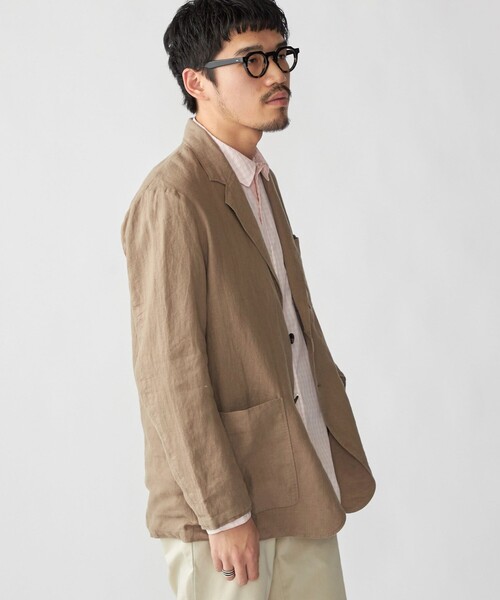 SHIPS(シップス)の「SHIPS: 〈洗濯機可能〉リネン ウォッシュド ジャケット(テーラードジャケット・メンズ・カーキ/ブラック・X-LARGE/LARGE/MEDIUM)」の11枚目の写真