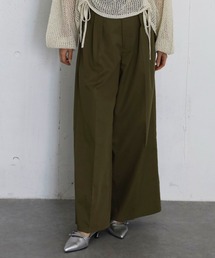archives（アルシーヴ）の「ベルト付きタックワイドチノパン（チノパンツ）」