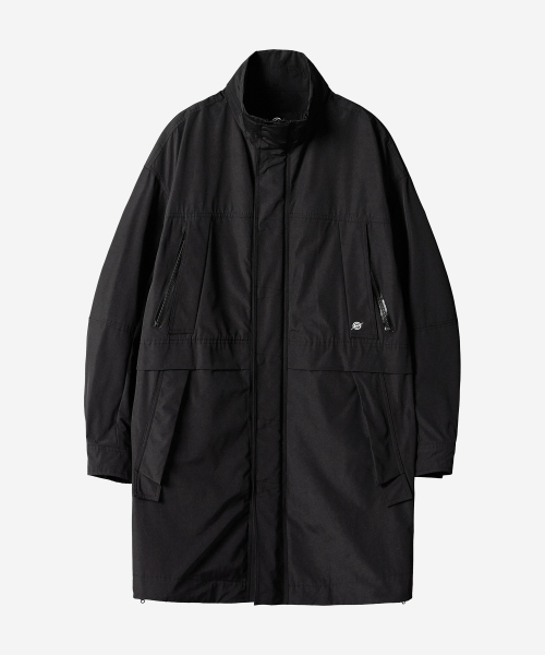 KALAPATTHAR（カラパタール）の「Poly Cotton RIB Double Placket Long-Jacket - BLACK（ナイロンジャケット・メンズ・その他・MEDIUM/LARGE）」の4枚目の写真
