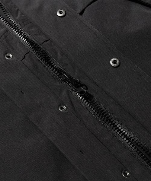 KALAPATTHAR（カラパタール）の「Poly Cotton RIB Double Placket Long-Jacket - BLACK（ナイロンジャケット・メンズ・その他・MEDIUM/LARGE）」の7枚目の写真