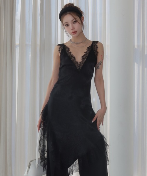 TWO SIDE LACE DRESS/トゥーサイドレースドレス（ワンピース）｜JOSE