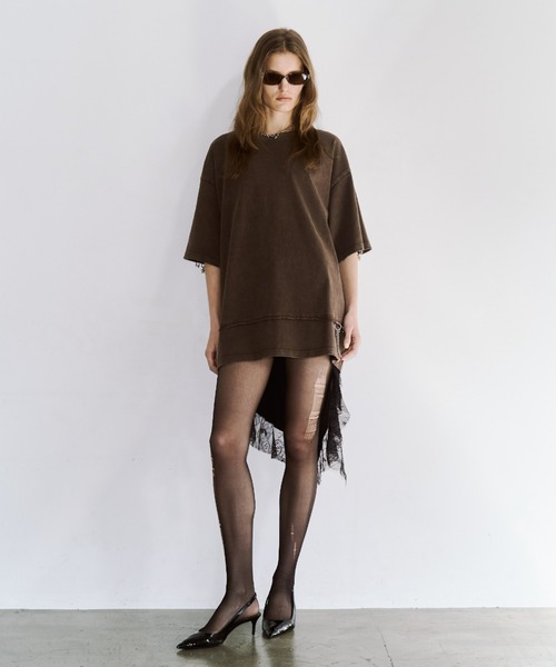 JOSE MOON（ジョゼムーン）の「TWO SIDE LACE DRESS/トゥーサイドレースドレス（ワンピース・レディース・ブラック/ホワイト・38/36）」の14枚目の写真