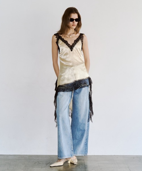 JOSE MOON（ジョゼムーン）の「TWO SIDE LACE DRESS/トゥーサイドレースドレス（ワンピース・レディース・ブラック/ホワイト・38/36）」の21枚目の写真