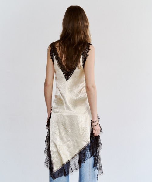 JOSE MOON（ジョゼムーン）の「TWO SIDE LACE DRESS/トゥーサイドレースドレス（ワンピース・レディース・ブラック/ホワイト・38/36）」の20枚目の写真