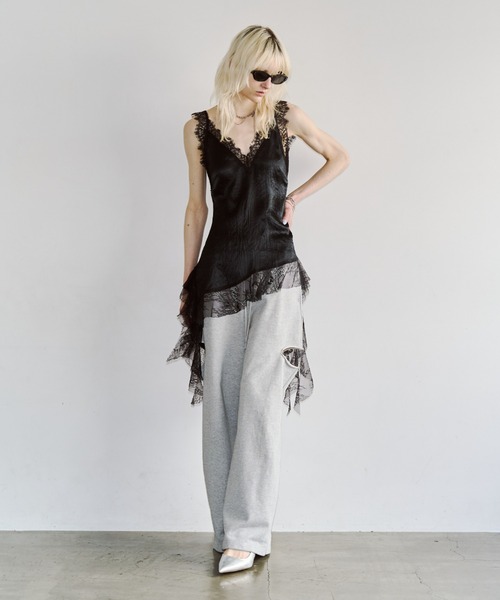 JOSE MOON（ジョゼムーン）の「TWO SIDE LACE DRESS/トゥーサイドレースドレス（ワンピース・レディース・ブラック/ホワイト・38/36）」の8枚目の写真