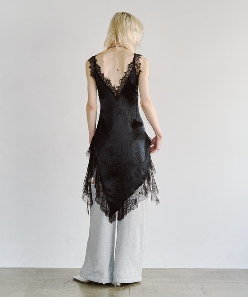 JOSE MOON（ジョゼムーン）の「TWO SIDE LACE DRESS/トゥーサイドレースドレス（ワンピース・レディース・ブラック/ホワイト・38/36）」の10枚目の写真