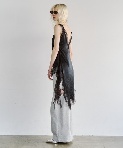 JOSE MOON（ジョゼムーン）の「TWO SIDE LACE DRESS/トゥーサイドレースドレス（ワンピース・レディース・ブラック/ホワイト・38/36）」の9枚目の写真